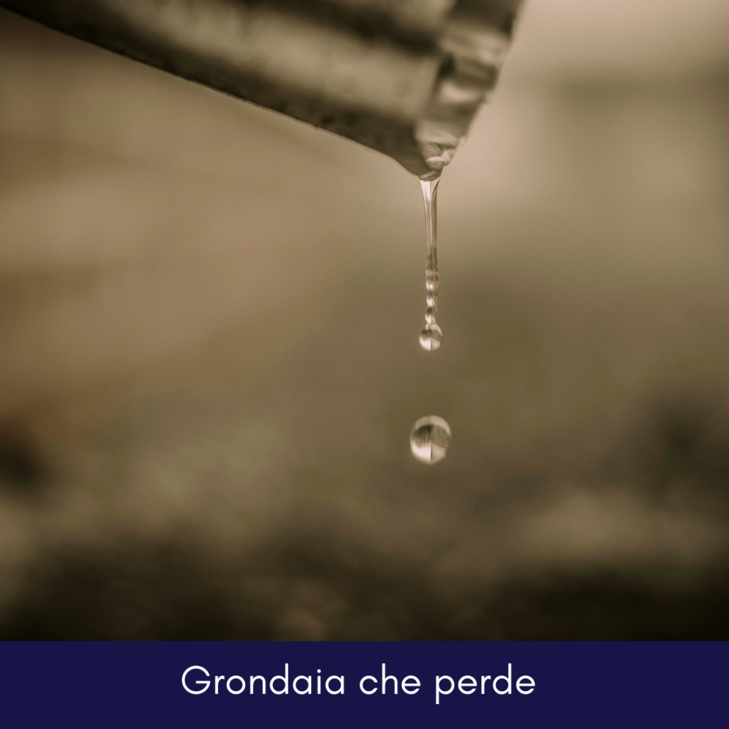 grondaia che perde